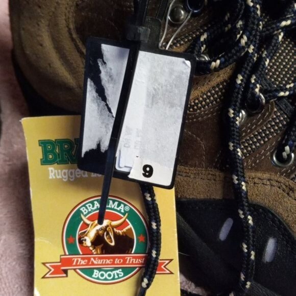 Brahma Size 9 Cedar Mens Hiking Work Boots Rugged Leather Steel Toe Lace Up NEW - Picture 8 of 12